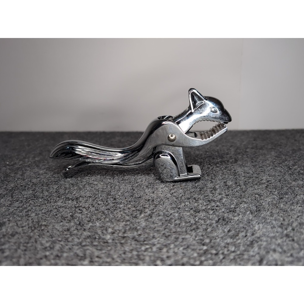 Vintage Heavy Duty Chrome Kangaroo or Squirrel Nutcracker Decor Hand‎ Use